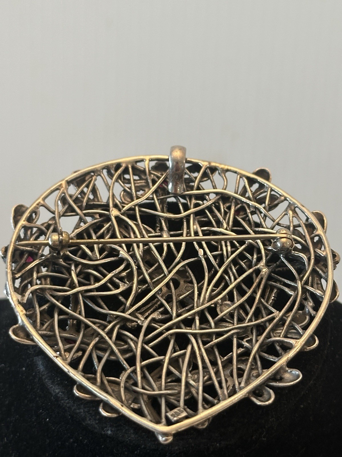 925 STEERLING 30 GR SILVER DRAGONFLY RUBY MARCASI… - image 11