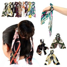 Set of 3 Scrunchie Ribbon Hair Ties Elastic Bands featuring Vintage Fashion Pr