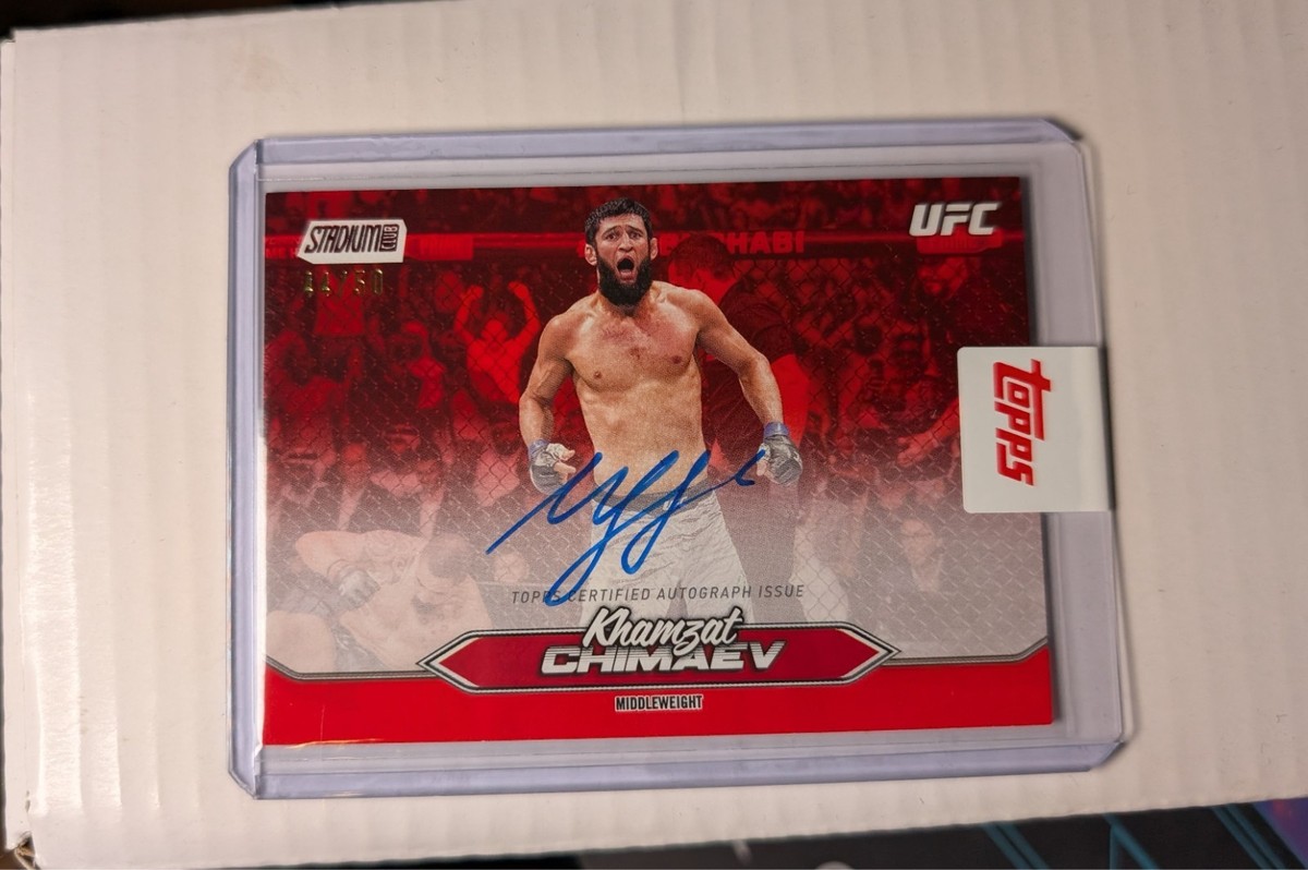 2025 Topps Stadium Club UFC Khamzat Chimaev Autograph Auto Red #44