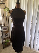 Torrid Black Bodycon Midi Dress Size 1 Ribbed Sheer Mesh High Neck Keyhole Back