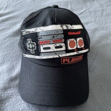 Nintendo NES Controller Logo Black Trucker Hat Cap Player Mesh 2008 Snap Back