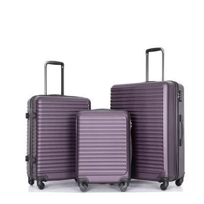 Travelhouse TH2085PU 3 Piece Luggage Set Hardshell Lightweight Suitcase with TSA
