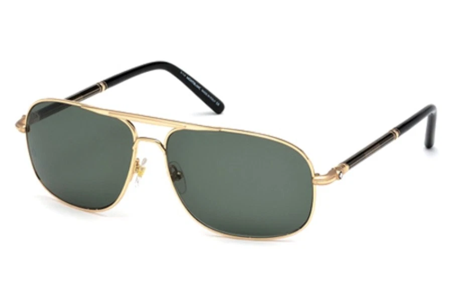 Gafas de sol Mont Blanc MB 513S 30N dorado-verde 61 mm/nuevas/auténticas - Imagen 1 de 2