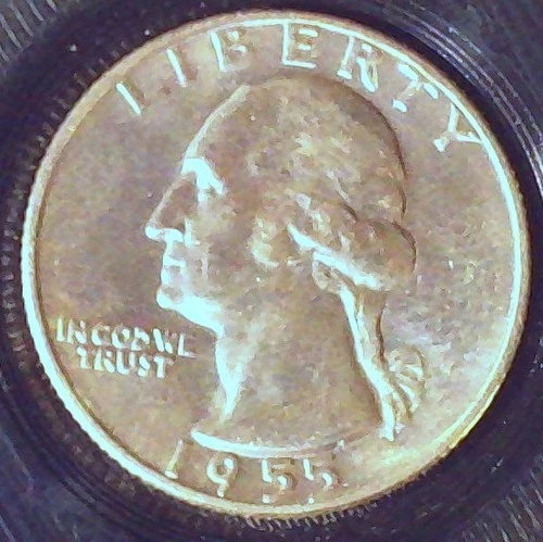 1955 D WASHINGTON SILVER QUARTER  UNCIRCULATED