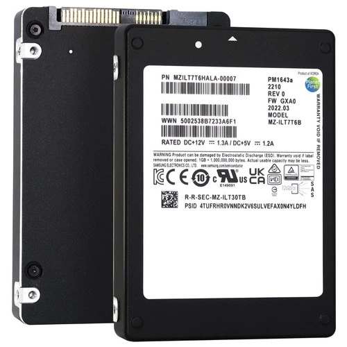 Hard Disk Samsung SSD SAS 7.68TB 12G 2.5'' MZILT7T6HALA-00007 Model : MZ-ILT7T6B