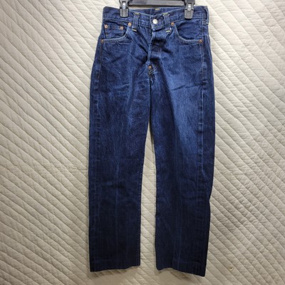 LEVIS 90's LVC VTG 1937 201XX SELVEDGE JEANS 28x30 big E VALENCIA ST HEMMED