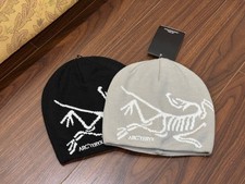 Arc'teryx Bird Head Toque Beanie Set of 2   Black  Gray Wool Ski Winter Hats