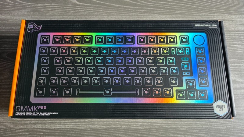 GLORIOUS GMMK PRO Barebones 75% Wired RGB Gaming Keyboard - White - Brand New