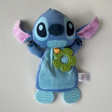 Disney Baby Stitch Plush Teether Toy Blue Alien Lilo  Stitch