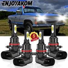 10000K LED Headlights Bulbs Hi&Lo Beam Combo For Chevy C1500 2500 3500 1990-1998