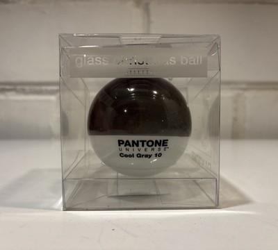 Seletti Pantone Universe Glass Christmas Ball Ornament Cool Gray 10 w/Box