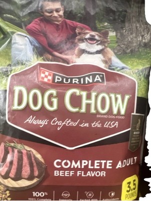 Purina Dog Chow Complete Dry Dog Food Adult Beef Flavor 3.5 lb