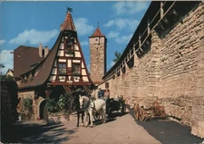 Germany Alte Schmiede,Rothenburg ob der Tauber,Horse-drawn Carriage 1984 Bernice