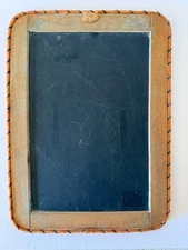 Antique 2-Sided Student Slate Chalkboard with Wood Surround
