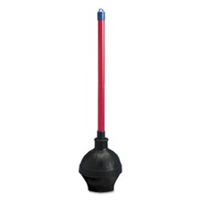 Boardwalk 09201EA Toilet Plunger, 18" Plastic Handle, 5.63" Dia, Red/black