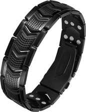 Magnetic Therapy Bracelets for Men 3X Strength,Titanium Steel Magnet Bracelets w