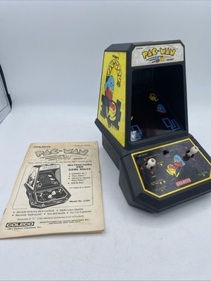 Coleco Pac-Man Mini Arcade 1981 Vintage Midway Video Game W/ Manual Tested Works
