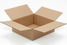 250x250x100 mm B-Welle Faltkartons Karton einwellig 380g/m2 Versandkartons braun