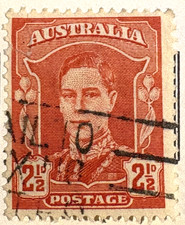 Australia King George VI Stamp 2.5D 2 1/2D Australian Stamp