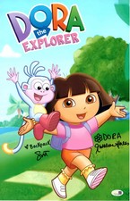 Kathleen Herles & Sasha Toro signed 11x17 Poster Dora, JSA Authentication