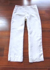PARAPHRASE Women's 10 VINTAGE 90's Y2K 100 LINEN Wide-Leg Beach Pants c39