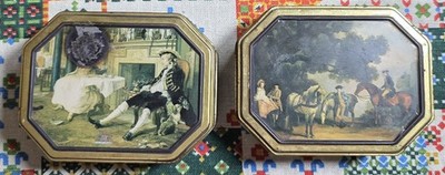 Vintage Churchill's of London Fruit Candy Tins Set of 2 One Damaged See Photos