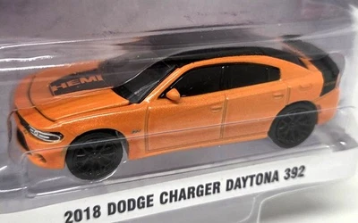 Greenlight 1/64 Dodge Charger Daytona 392 2018 Orange Diecast Model Car - Photo 1/4