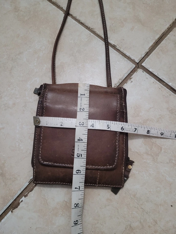 Bolso Bandolera de Cuero STS Ranch Cuero para Mujer Pequeño Marrón Cartera Cartera Cartera Foto 3 de 4