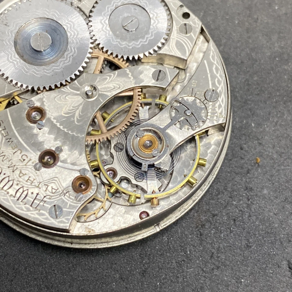 Reloj Bolsillo Waltham Grado 620 Movimiento Talla 16s Modelo 1908 DE 15j Ticking F8447 Foto 4 de 4