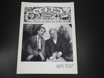 The Jot 'Em Down Journal Magazine April 1997 Lum & Abner Society