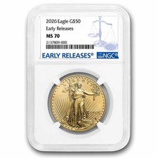 2026 1 oz American Gold Eagle MS-70 NGC (Early Releases) 4062.60 per troy oz