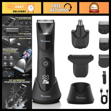 3-in-1 Body Hair Trimmer for Men  Women, No Nick Bikini Shaver, Cordless, LED D