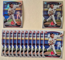 14x Lot Connelly Early 2023 1st Bowman Chrome Draft + Refractor + Paper BDC-46