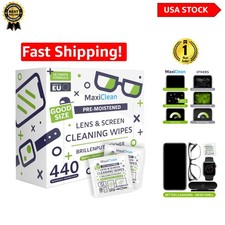 440-Pack Eco-Friendly Lens Wipes for Streak-Free Clarity on Eyeglasses Screens
