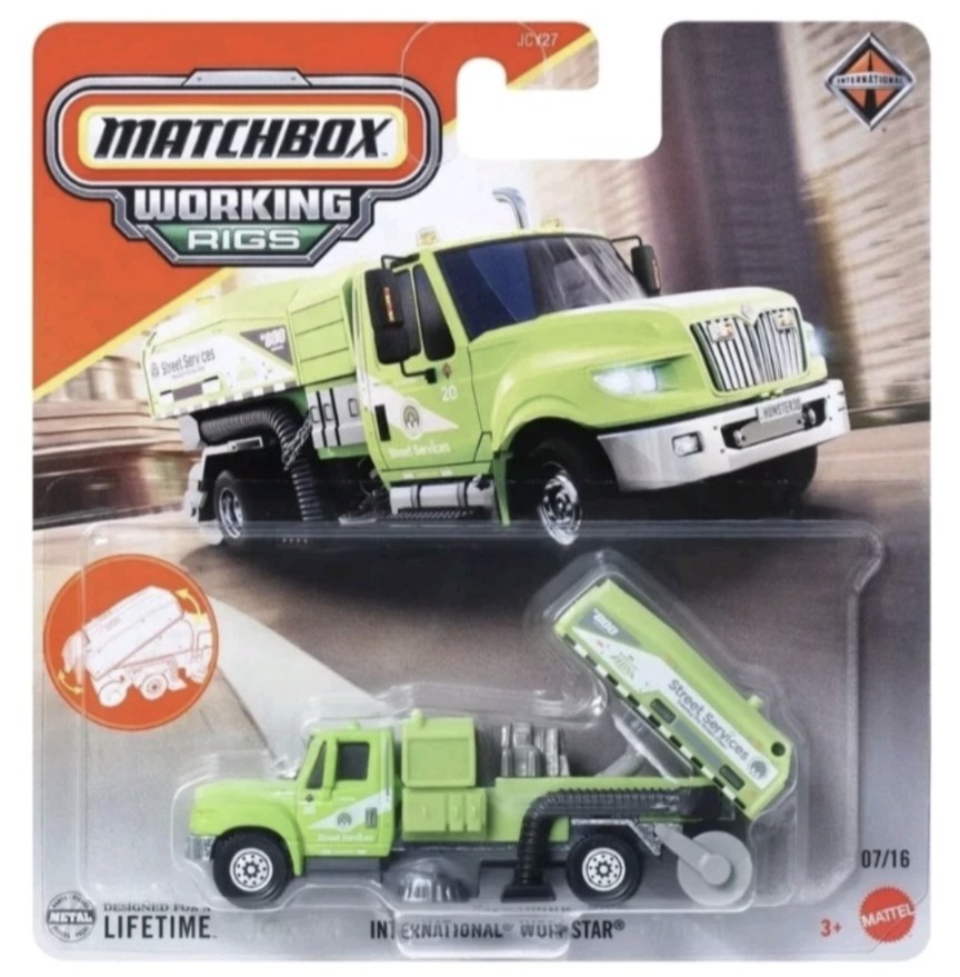 2025 MATCHBOX INTERNATIONAL WORKSTAR STREET CLEANER 07/16 WORKING