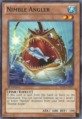 1 x Nimble Angler - ABYR-EN031 - Common - 1st Edition Near Mint, English YGO