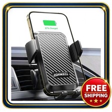 Wireless Car Charger 15W Fast Auto Clamping Phone Mount for Vehicles