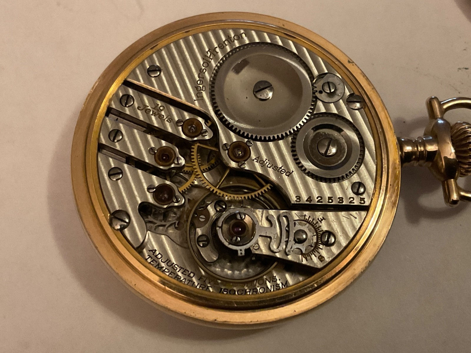 Trenton Watch Co. Grade 19 Jewels Pocket Watch image 1