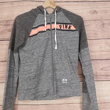 PINK Victoria's Secret Hoodie Womens XS Full Zip Long Sleeve Athletic Jacket