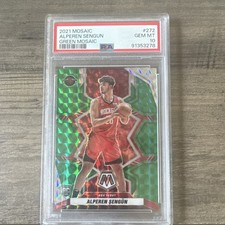 Panini 2021-22 Mosaic NBA Debut Alperen Sengun #272 Green Mosaic PSA 10 Rockets