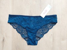 Blaue Spitzen Unterhose Slip