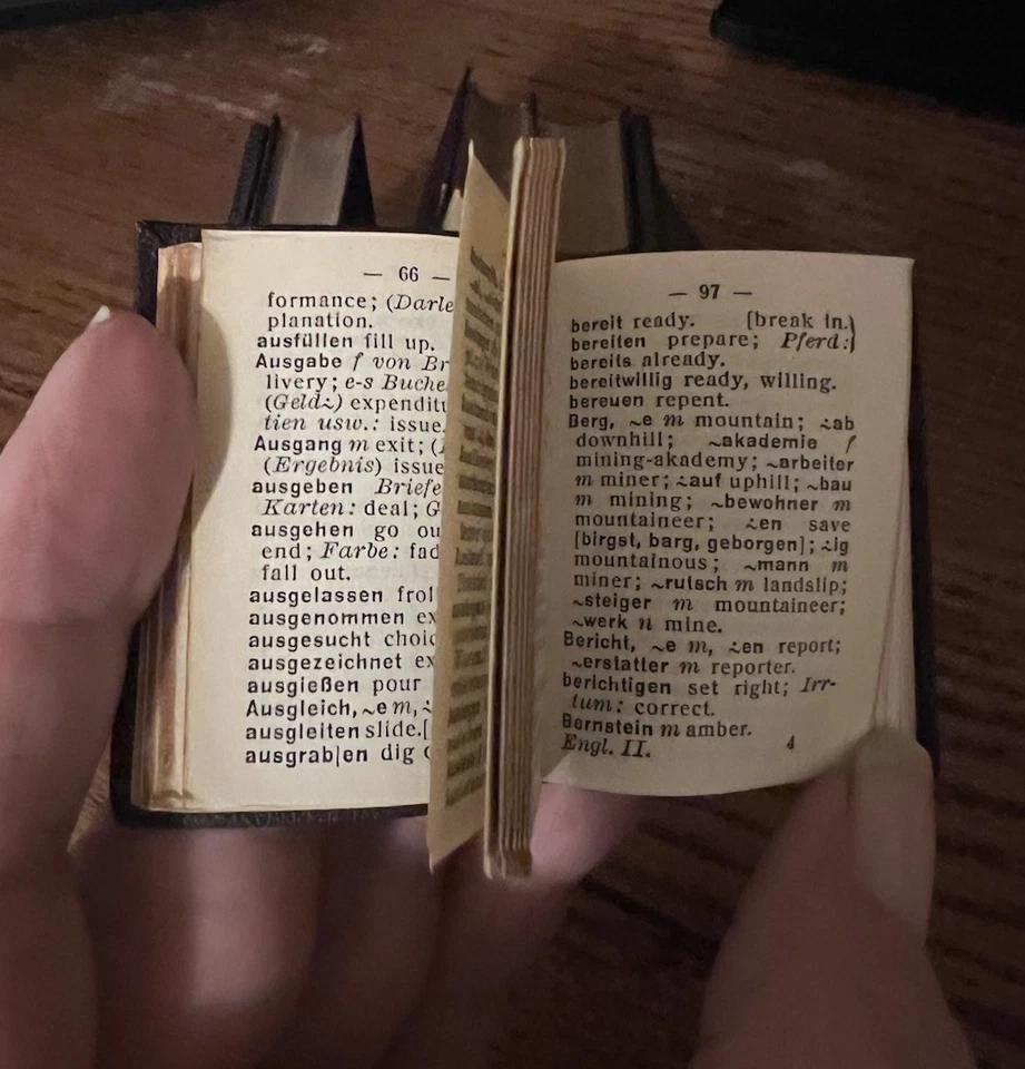 RARE!!! Langenscheidts Miniatur-Wörterbuch Lilliput Series German Edition - Image 3 of 4