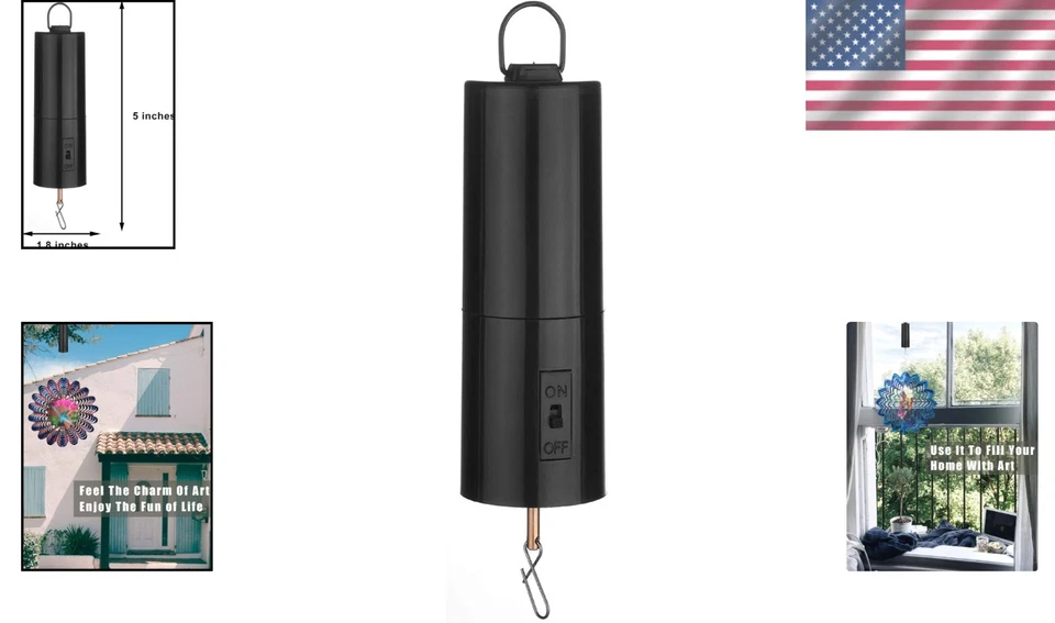 Motor giratorio a batería para hilandero de viento cinético y pantallas móviles Foto 2 de 4