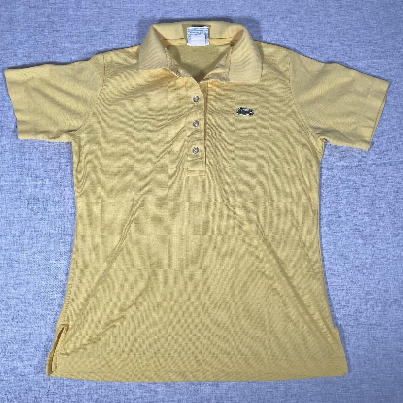 Lacoste Men's Vintage Yellow Haymaker Polo Shirt Size 34 Small Classic Fit-image