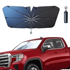 Front Windshield Sun Shade with Pull Cord, Umbrella Sun Shade for 59"x32"