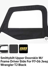 Jeep Wrangler 1997-2006 Smittybilt Half Door Window Uppers new replacement Both