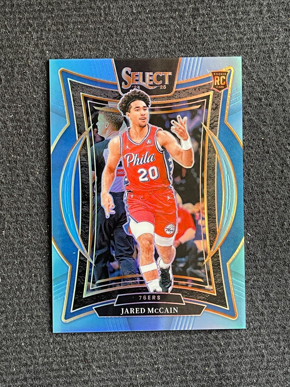 Jared McCain 2024-25 Panini Select Concourse Light Blue Prizm 266/299 RC #82