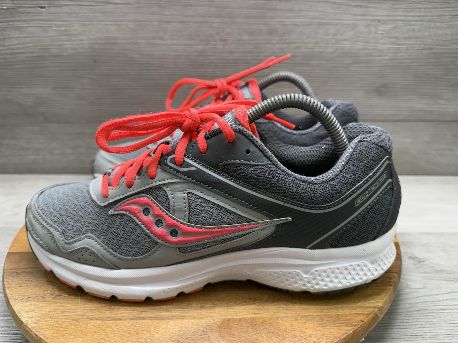 Saucony Women's Size 9 Grid Cohesion 10 Grey Pink Running Sneakers S15333-17 thumbnail 2