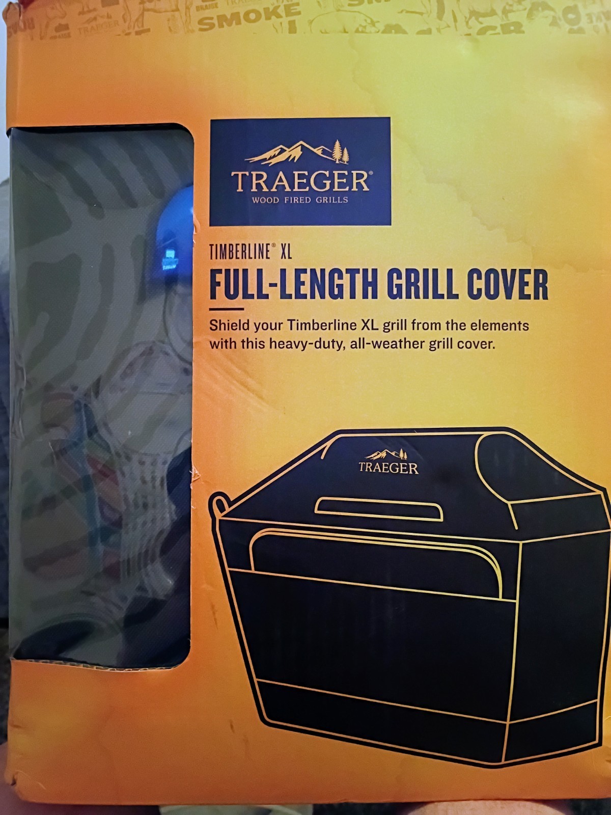 Traeger BAC603 Timberline Dark Grey Full-Length Grill Cover.