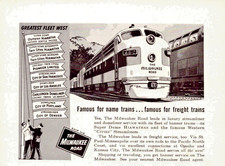 Vintage 1956 Milwaukee Road Train and Nikon S-2 Camera Print Ad Promo Ad